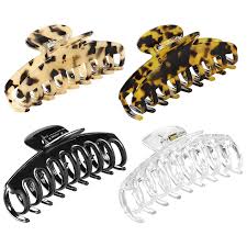 Find many great new & used options and get the best deals for large hair claw clips for thick hair acrylic jumbo hair clips for women uk stock at the best online prices at ebay! Large Claw Clips For Thick Hair Funtopia 4 Pack Big Hair Clips Globallab Co In