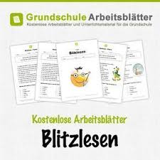 Kostenlose Arbeitsblatter Und Unterrichtsmaterial Fur Den Deutsch Unterricht Zum Thema Blitzlesen In Der Grun Unterricht Lesen Leseforderung Deutsch Unterricht