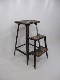 Old fashioned wooden folding kitchen step stool. Vintage Kitchen Stool Step Stool Folding Step Stool Black Etsy