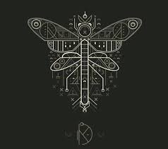 Steampunk dragonfly tattoo by stacie rae weir the steampunk gears, flower and delicate dragonfly create a unique combination of natural and industrial. Huge White Ink Geometric Dragonfly Tattoo Design Tattooimages Biz
