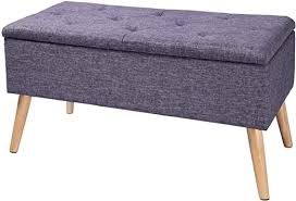 More buying choices $155.47 (15 used & new offers) roundhill furniture biony fabric counter height dining bench with nailhead trim, tan. Wqf Ottoman Storage Bench Chest Padded Footstool Chair Light Grey Bed End Bench Shoe Bench Children Toy Box Storage Ottoman Bench Storage Bench Storage Ottoman