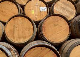 Whole Wine Barrels Stacked In The Pyramid At Real Wood Products Wine Barrel Barrel Real Wood