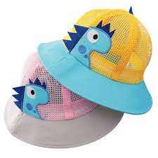Summer Baby Bucket Fishing Hat Boy Girl Dinosaur Mesh Breathable Cap For Toddler Kids 6 24 Months Summer Baby Girl Dinosaur Baby Hats