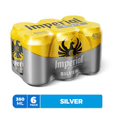 6 Pack Cerveza Imperial Silver 350ml