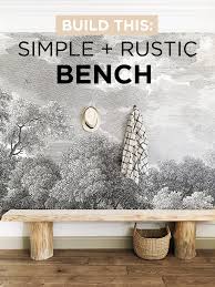 Diy Simple Rustic Log Bench