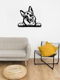 German Shaperd Dog Metal Wall Art Decoration Gift Metal Home Etsy Metal Wall Art Metal Walls Wall Art Decor