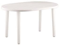 Resol Gala Outdoor Oval Garden Table White Plastic 140 X 90cm Amazon Co Uk Kitchen Home Garden Table Outdoor Dining Table Table