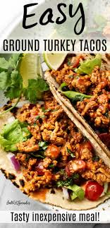 Easy Ground Turkey Tacos In 2021 Ground Turkey Tacos Turkey Tacos Healthy Turkey Recipes