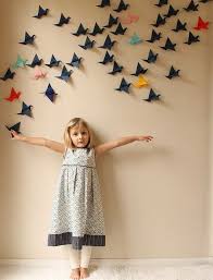 Photo, origami birds are made by me and yes this is my room, the photo was taken from the spot i'm always working on art related things. Taking Flight Made By Rae Origami Wall Art Origami Bird Origami Decoration