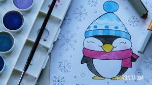 Nica Bernita Dibujo Manualidades Y Apuntes Bonitos Tarjeta De Navidad Con Dibujo De Invierno Pinguino Kawaii Con Acuarelas Podrás seguir paso a paso las secuencias de dibujos. nica bernita dibujo manualidades y