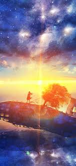 See more ideas about anime wallpaper, anime wallpaper iphone, aesthetic anime. Sunrise Anime Scenery Horizon Stars 4k Anime Scenery 1080x2340 Wallpaper Teahub Io