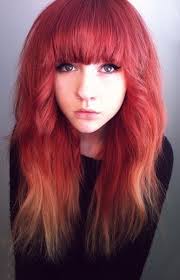 Red Hair W Front Bangs Dyed Red Hair Hair Styles Red Ombre Hair