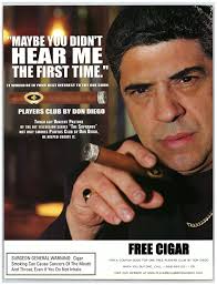2001 Don Diego Players Club Cigar Print Ad, Vincent Pastore Sopranos Tough  Guy