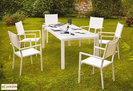 Salon De Jardin Aluminium Verre Blanc 6 Places Botticelli Salon De Jardin Aluminium Salon De Jardin Mobilier Jardin