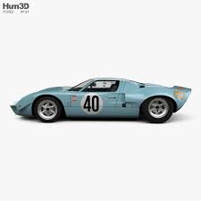 3d Model Of Ford Gt40 1968 In 2020 Ford Gt40 Ford Gt40