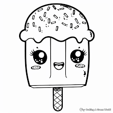 Kawaii Ice Cream Coloring Pages - Free & Printable!