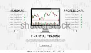 Desktop Forex Trade Chart Vector Illustration Stock Vector