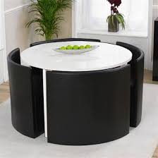 Round Table With Triangle Chairs Space Saving Dining Table Round Dining Table Small Compact Dining Table