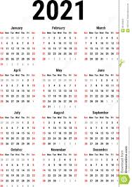 Alle kalenderwochen (kw) für 2021. Kalender Fur 2021 Vektor Abbildung Illustration Von Zahl 96143845