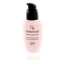 golden rose face foundation satin smoothing fluid foundation spf15 golden rose golden rose cosmetics no foundation makeup