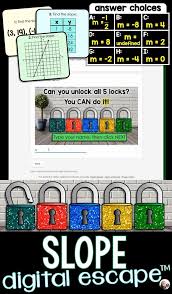 Slope Digital Math Escape Room Video Math Activities Math Word Walls Math Centers