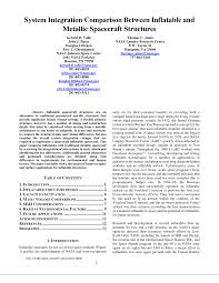 1 i usually use the internet to download songs and films. Pdf System Integration Comparison Between Inflatable And Metallic Spacecraft Structures