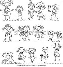 Black And White Kids Playing Cartoon Clip Art Black And White Friends Google Search Grappige Kindertekeningen Cartoon Tekeningen Kind Tekening