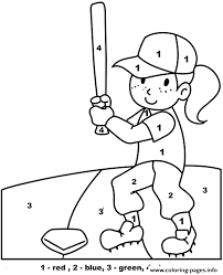 Sep 05, 2020 · free baseball coloring pages printable. Girl Baseball Player Color By Number Coloring Pages Printable
