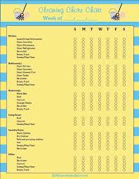 Free Printable Chore Charts For Adults Room Surf Com