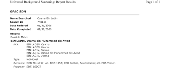 Universal Background Screening Ofac Sdn Search