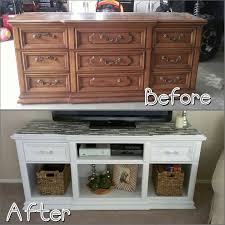 Dresser To Entertainment Center Before And After Repurposed Furniture Furniture Makeover Furniture Makeover Diy