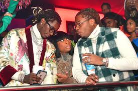 At a campaign rally this past thursday at morehouse college, before giving his speech. Young Thug Performs His Popular Music Hot Featuring Gunna On Fallon From The Stage