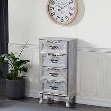February 25th, 2011 leave a comment go to comments. Harper Willow 20 5 In X 39 5 In Tall Gray Distressed 4 Drawer Wood Carved Cabinet With Black Metal Handles 37859 At Tractor Supply Co