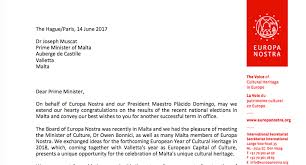 Europa Nostra Calls On Malta S Re Elected Prime Minister To Make Heritage Preservation A Priority Europa Nostra