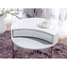 Good quality the shipping was fast and the table was package well nothing to put together the color is a dark brown just what i was looking for love the small drawer and the extra storage space below. White Round Side Table With Twist Rotary Drawer 50 Cm