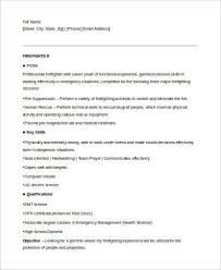 The emergency management guide for business & industry was produced by the federal emergency management agency (fema) immediately after an emergency, take steps to resume operations. Free 8 Sample Firefighter Resume Templates In Ms Word Pdf