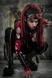 Cyberpunk, as a genre, includes a wide variety of visual aesthetics, but is recognised by it's encompassing theme of cityscapes, technology, cyberspace, tactical style clothing, guns, robotics. Yc Cyber Punk Goth Cyberpunk Fashion Cyberpunk Style Goth Guys