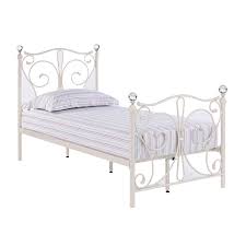 Our bed frames provide a range of distinctive looks including wooden, metal and upholstered bed frames from basic bunk beds to elaborate king size wing beds. Florence White Metal Bed Frame Single Double Kingsize