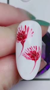 Super Simple Fingernail Art Pull Flower Teaching Nailart Nails Naildesigns Naileasy Nail Art Courses Floral Nail Art Nail Drawing