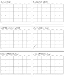 Black and white july 2020 calendar free printable. Free 2021 Monthly Calendar And Year At A Glance The How To Home