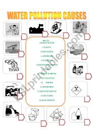 Weed, insects, and fungi control in farms using pesticides is the other cause of soil. Water Pollution Causes Esl Worksheet By Ilona