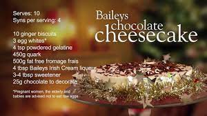 Slimming World Baileys Chocolate Cheesecake Recipe World Recipes Slimming World Puddings Slimming World Desserts