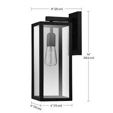 Globe Electric Hurley 1 Light Black Outdoor Wall Lantern Sconce 44314 The Home Depot Outdoor Light Fixtures Outdoor Wall Lantern Outdoor Walls