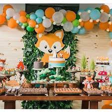 40 Woodland Baby Shower Ideas For A Wild Little One Baby Shower Woodland Baby Shower Decorations For Boys Fox Baby Shower Theme