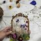Rustic Resin art with dried flowers and moss at event image