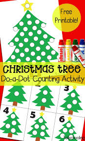 Christmas Tree Do A Dot Counting Activity Preschool Christmas Activities Preschool Christmas Christmas Activities