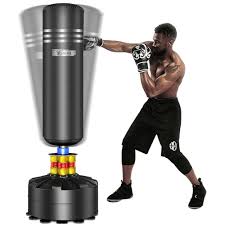 It is super heavy, at over 300. Free Standing Punching Bag Heavy Boxing Bag