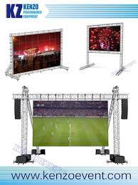 With a truss in your promotional booth, your trade show displays will be so much more visible and much more likely to catch the attention of the patrons at your event. Source Outdoor Led Screen Truss Stand Tv Stand Led Display On M Alibaba Com Outdoor Led Screen Event Marketing Stage Set Design