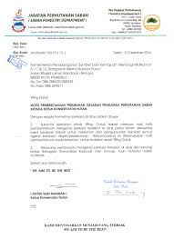 Care of 'dengan alamat' (d.a.) c.o.d. Change Of Title Director Of Forestry To Chief Conservator Of Forests 2017 Sabah Net