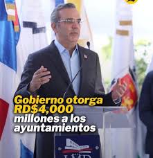 AL AYUNTAMIENTO DE VILLA ALTAGRACIA SERÁ DE LOS BENEFICIADOS CON LA  DISTRIBUCIÓN DE ESTOS RECURSOS. El gobierno del presidente de la República  Luis Abinader destinó RD$4,000 millones para los Gobiernos Locales, en